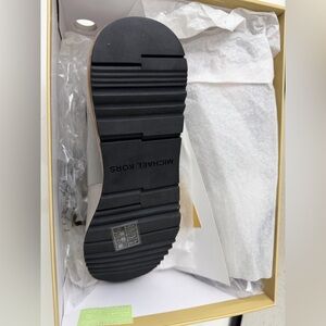 Michael Kors Beige and Black Runner Sneakers